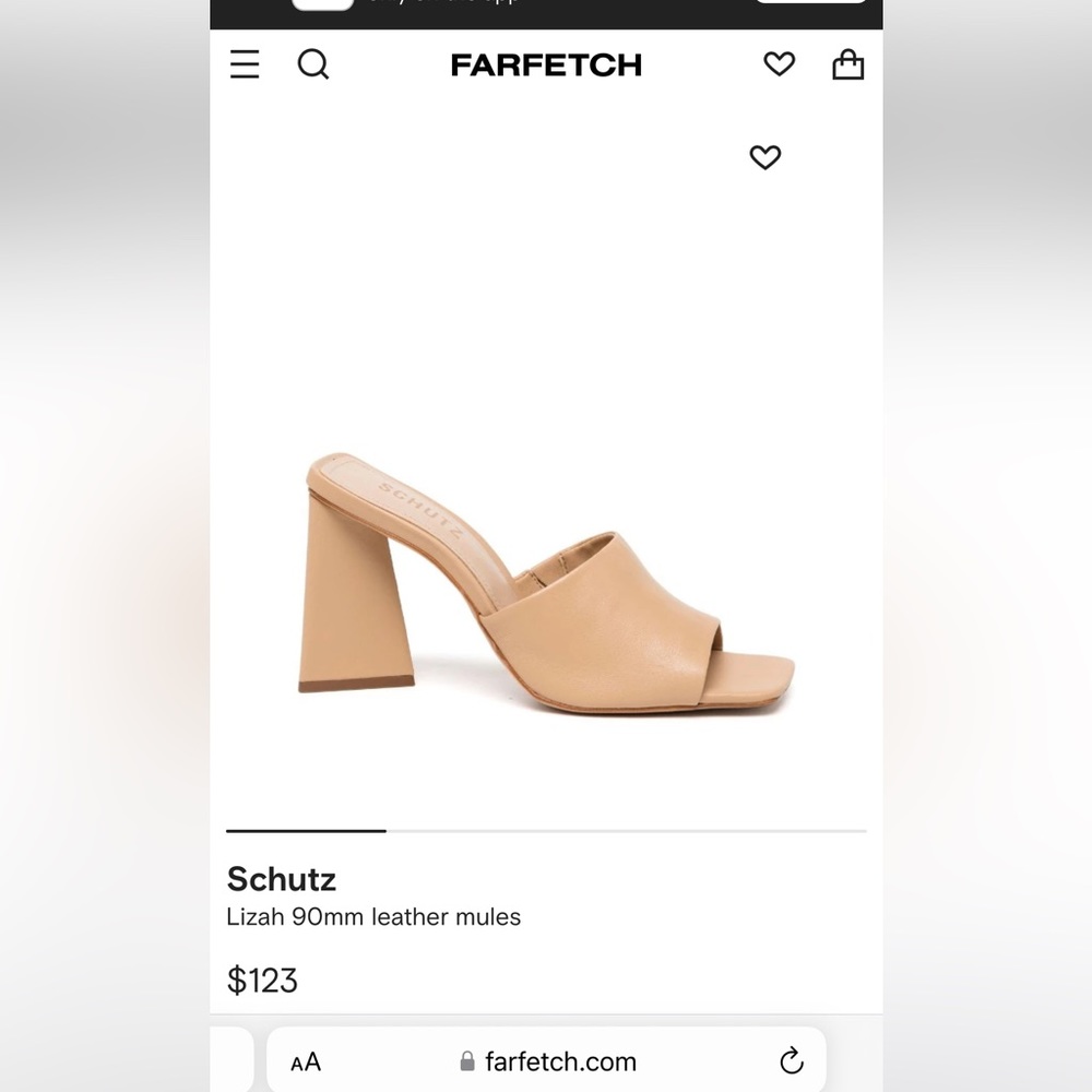 Schutz Lizah nude mule heels